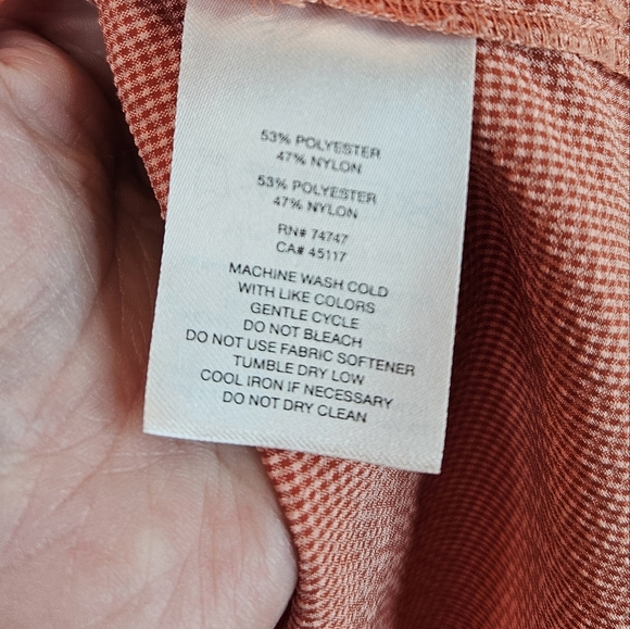 World Wide Sportsman Orange Seersucker Fishing Boating Shirt Sz L Vented - Picture 10 of 10